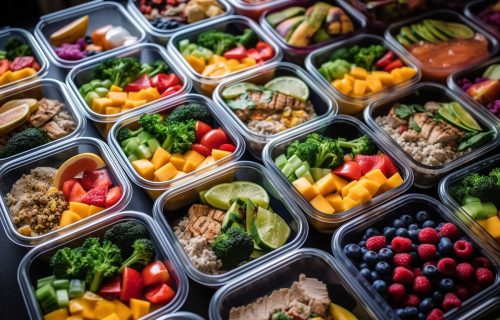 Abundance of fresh, healthy, multi colored vegetarian food generated by artificial intelligence